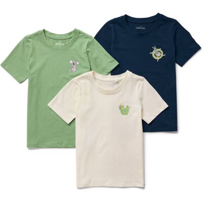 Tchibo - 3 Kinder-T-Shirts - Jungen - Gr. 110/116 - dunkelblau Tchibo - 3 Kinder-T-Shirts - Jungen - Gr. 110/116 - dunkelblau