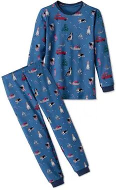 Tchibo - Interlock-Pyjama - Blau -Kinder - 100% Baumwolle - Gr.: 86/92 Baumwolle Blau 86/92