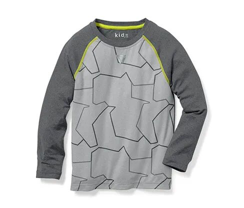 Tchibo - Funktionslangarmshirt - Grau/Meliert -Kinder - Gr.: 110/116 Polyester Grau 110/116