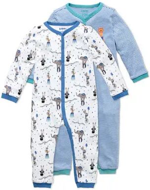 Tchibo - 2 Pyjamas - Weiss/Gestreift -Baby - 100% Baumwolle - Gr.: 74/80 Baumwolle  74/80