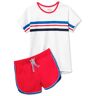 Tchibo - Mädchen-Shorty-Pyjama - Weiss -Kinder - 100% Baumwolle - Gr.: 146/152 Baumwolle  146/152 unisex