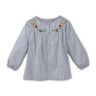 Tchibo - Bluse mit Stickerei - Dunkelblau/Gestreift -Kinder - 100% Baumwolle - Gr.: 86/92 Baumwolle  86/92 unisex