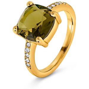 Tchibo - Ring mit grün-braunem Glaskristallstein - Damen - Gr. 20 - grün Tchibo - Ring mit grün-braunem Glaskristallstein - Damen - Gr. 20 - grün