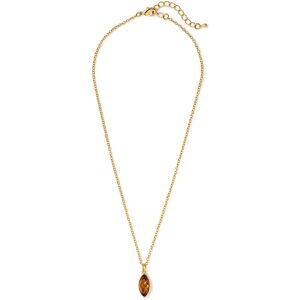 Tchibo - Kette mit Navette-Kristall - gelb Tchibo - Kette mit Navette-Kristall - gelb