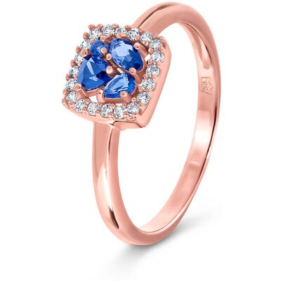 Tchibo - 925 Silber Ring »Blau Cluster« - Damen - Gr. 18 - weiss Tchibo - 925 Silber Ring »Blau Cluster« - Damen - Gr. 18 - weiss