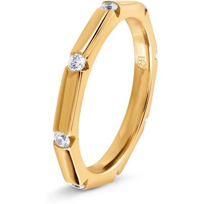 Tchibo - 925 Silber Ring »Octagon« - Damen - Gr. 17 - weiss Tchibo - 925 Silber Ring »Octagon« - Damen - Gr. 17 - weiss