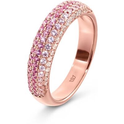 Tchibo - 925 Silber Ring pavé - Damen - Gr. 17 - rosa Tchibo - 925 Silber Ring pavé - Damen - Gr. 17 - rosa