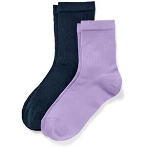 Tchibo - 2 Paar Ripp-Socken - Dunkelblau - Gr.: 35-38 Baumwolle 1x 35-38 female