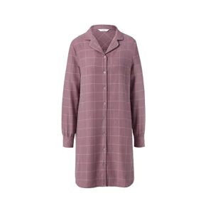 Tchibo - Flanell-Nachthemd - Rosé/Kariert - 100% Baumwolle - Gr.: S Baumwolle  S 36/38 female
