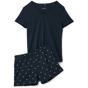 Tchibo - Shorty-Pyjama Punkte - Damen - Gr. S - weiß/gepunktet Tchibo - Shorty-Pyjama Punkte - Damen - Gr. S - weiß/gepunktet