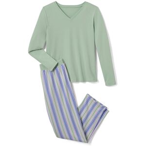 Tchibo - Pyjama - Damen - Gr. XL - hellgrün/gestreift Tchibo - Pyjama - Damen - Gr. XL - hellgrün/gestreift