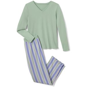 Tchibo - Pyjama - Damen - Gr. M - hellgrün/gestreift Tchibo - Pyjama - Damen - Gr. M - hellgrün/gestreift