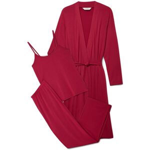 Tchibo - 3-teiliges Pyjama-Set - Damen - Gr. S - dunkelrot Tchibo - 3-teiliges Pyjama-Set - Damen - Gr. S - dunkelrot