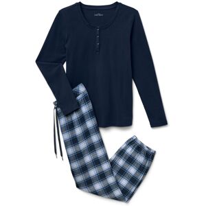Tchibo - Flanell-Pyjama-Set - Damen - Gr. L - dunkelblau Tchibo - Flanell-Pyjama-Set - Damen - Gr. L - dunkelblau