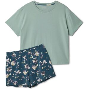 Tchibo - Shorty-Pyjama-Set - Damen - Gr. XXL - petrol/geblümt Tchibo - Shorty-Pyjama-Set - Damen - Gr. XXL - petrol/geblümt