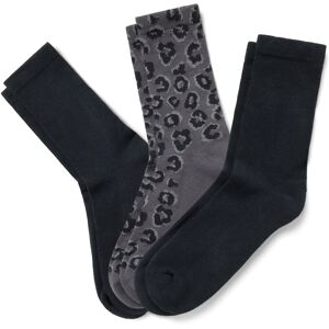 Tchibo - 3 Paar Socken - Damen - Gr. 35-38 - schwarz/print Tchibo - 3 Paar Socken - Damen - Gr. 35-38 - schwarz/print