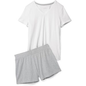 Tchibo - Shorty-Pyjama - Damen - Gr. S - weiss/gestreift Tchibo - Shorty-Pyjama - Damen - Gr. S - weiss/gestreift