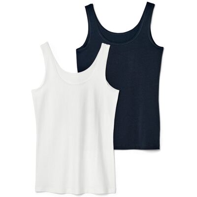 Tchibo - 2 Hemdchen - Damen - Gr. M - dunkelblau Tchibo - 2 Hemdchen - Damen - Gr. M - dunkelblau