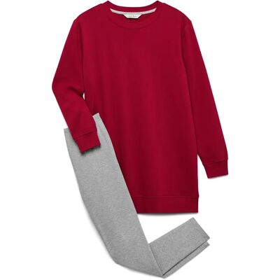 Tchibo - Leggings-Pyjama-Set - Damen - Gr. XL - dunkelrot Tchibo - Leggings-Pyjama-Set - Damen - Gr. XL - dunkelrot