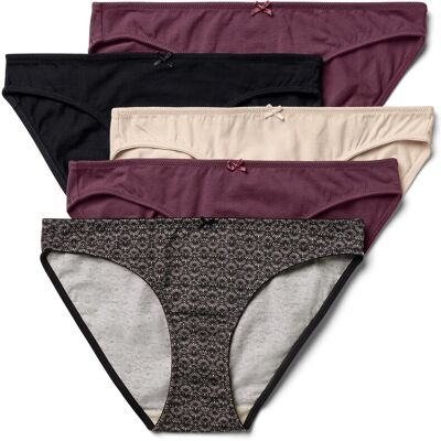 Tchibo - 5 Slips - Damen - Gr. M - bordeaux Tchibo - 5 Slips - Damen - Gr. M - bordeaux