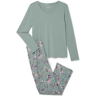 Tchibo - Pyjama-Set - Damen - Gr. L - grün/geblümt Tchibo - Pyjama-Set - Damen - Gr. L - grün/geblümt