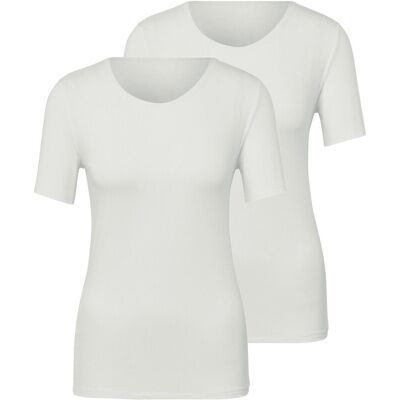 Tchibo - 2 Kurzarm-Hemdchen - Damen - Gr. S - weiss Tchibo - 2 Kurzarm-Hemdchen - Damen - Gr. S - weiss