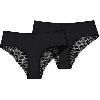 Tchibo - 2 Brazilslips - Damen - Gr. M - schwarz Tchibo - 2 Brazilslips - Damen - Gr. M - schwarz
