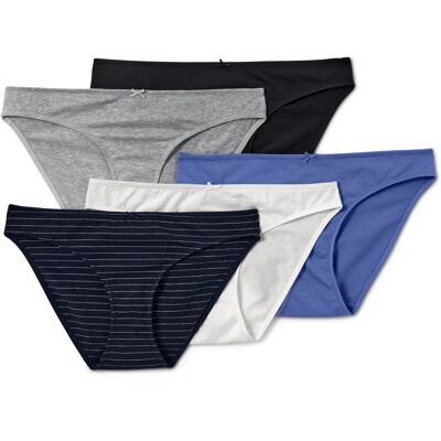 Tchibo - 5 Slips - Damen - Gr. L - dunkelblau Tchibo - 5 Slips - Damen - Gr. L - dunkelblau