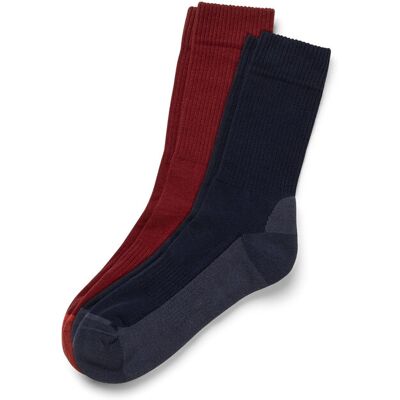 Tchibo - 2 Paar Outdoor-Socken - Unisex - Gr. 39-42 - dunkelrot Tchibo - 2 Paar Outdoor-Socken - Unisex - Gr. 39-42 - dunkelrot