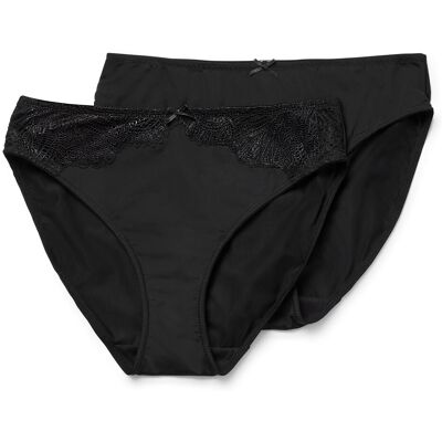 Tchibo - 2 Slips - Damen - Gr. S - schwarz Tchibo - 2 Slips - Damen - Gr. S - schwarz