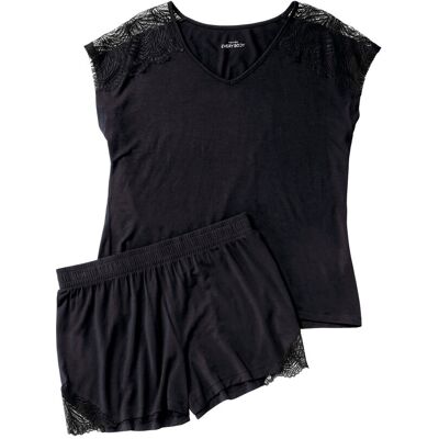 Tchibo - Shorty-Pyjama - Damen - Gr. L - schwarz Tchibo - Shorty-Pyjama - Damen - Gr. L - schwarz