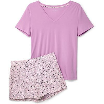 Tchibo - Shorty-Pyjama - Damen - Gr. L - creme/print Tchibo - Shorty-Pyjama - Damen - Gr. L - creme/print