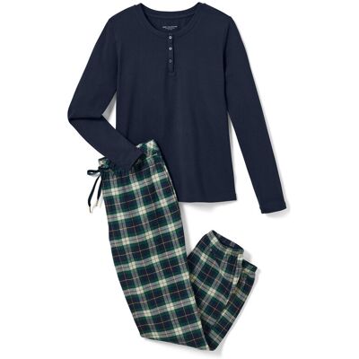 Tchibo - Flanell-Pyjama - Damen - Gr. XS - dunkelblau Tchibo - Flanell-Pyjama - Damen - Gr. XS - dunkelblau