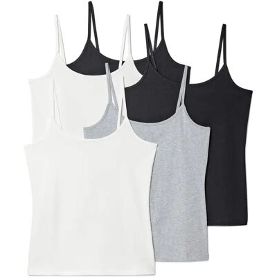Tchibo - 5 Spaghetti-Hemdchen - Damen - Gr. M - schwarz Tchibo - 5 Spaghetti-Hemdchen - Damen - Gr. M - schwarz