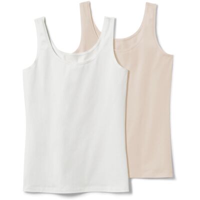 Tchibo - 2 Hemdchen - Damen - Gr. M - creme Tchibo - 2 Hemdchen - Damen - Gr. M - creme