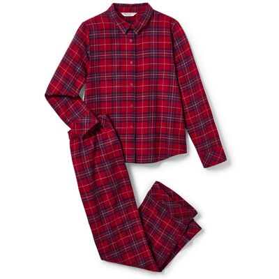 Tchibo - Flanell-Pyjama - Damen - Gr. 46 - dunkelblau/kariert Tchibo - Flanell-Pyjama - Damen - Gr. 46 - dunkelblau/kariert