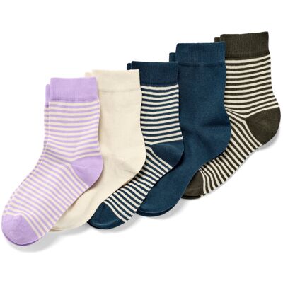 Tchibo - 5 Paar Socken - Damen - Gr. 39-42 - dunkelblau/gestreift Tchibo - 5 Paar Socken - Damen - Gr. 39-42 - dunkelblau/gestreift