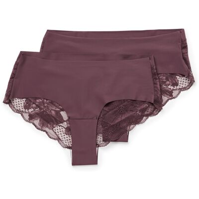 Tchibo - 2 Magic-Cut-Brazil-Slips - Damen - Gr. S - dunkellila Tchibo - 2 Magic-Cut-Brazil-Slips - Damen - Gr. S - dunkellila
