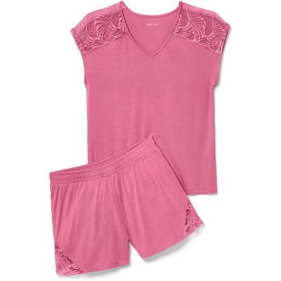 Tchibo - Shorty-Pyjama-Set - Damen - Gr. XL - rosé Tchibo - Shorty-Pyjama-Set - Damen - Gr. XL - rosé
