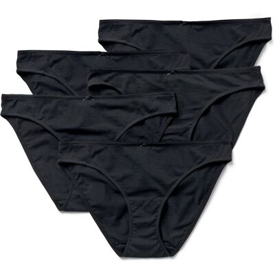 Tchibo - 5 Slips - Damen - Gr. XL - schwarz Tchibo - 5 Slips - Damen - Gr. XL - schwarz