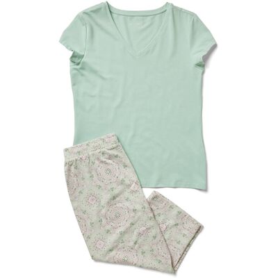 Tchibo - 3/4-Pyjama-Set - Damen - Gr. XL - grün Tchibo - 3/4-Pyjama-Set - Damen - Gr. XL - grün