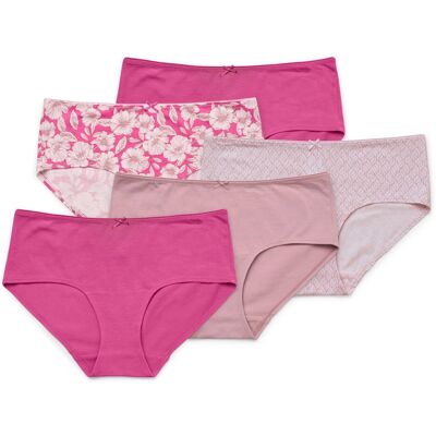 Tchibo - 5 Pantys - Damen - Gr. M - rosa/print Tchibo - 5 Pantys - Damen - Gr. M - rosa/print