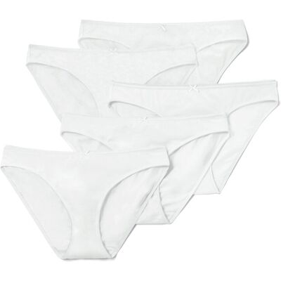 Tchibo - 5 Slips - Damen - Gr. M - weiss Tchibo - 5 Slips - Damen - Gr. M - weiss