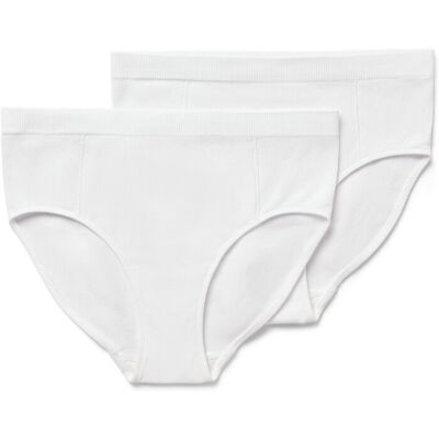 Tchibo - 2 Seamless-Pantys mit Rippstruktur - Damen - Gr. M - weiss Tchibo - 2 Seamless-Pantys mit Rippstruktur - Damen - Gr. M - weiss