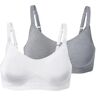 Tchibo - 2 Seamless-Still-BHs - Weiss/Meliert - Gr.: M Polyester 1x M 40/42 female