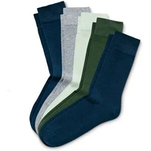 Tchibo - 5 Paar Socken - Dunkelblau/Meliert - Gr.: 44-46 Baumwolle 2x 44-46 male