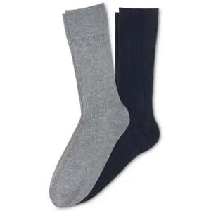 Tchibo - 2 Paar Socken - Dunkelblau/Meliert - Gr.: 44-46 Baumwolle 1x 44-46 male