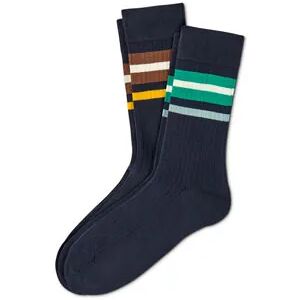 Tchibo - 2 Paar Rippstrick-Socken - Dunkelblau - Gr.: 44-46 Baumwolle 2x 44-46 male