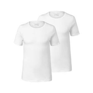 Tchibo - 2 Qualitäts-Feinripp-Unterhemden mit kurzem Arm - Weiss - 100% Baumwolle - Gr.: L/6 Baumwolle 2x L/6 male