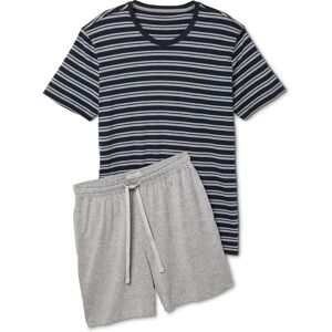Tchibo - Shorty-Pyjama-Set - Herren - Gr. L - grau/gestreift Tchibo - Shorty-Pyjama-Set - Herren - Gr. L - grau/gestreift
